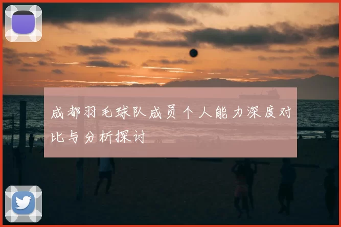 成都羽毛球队成员个人能力深度对比与分析探讨